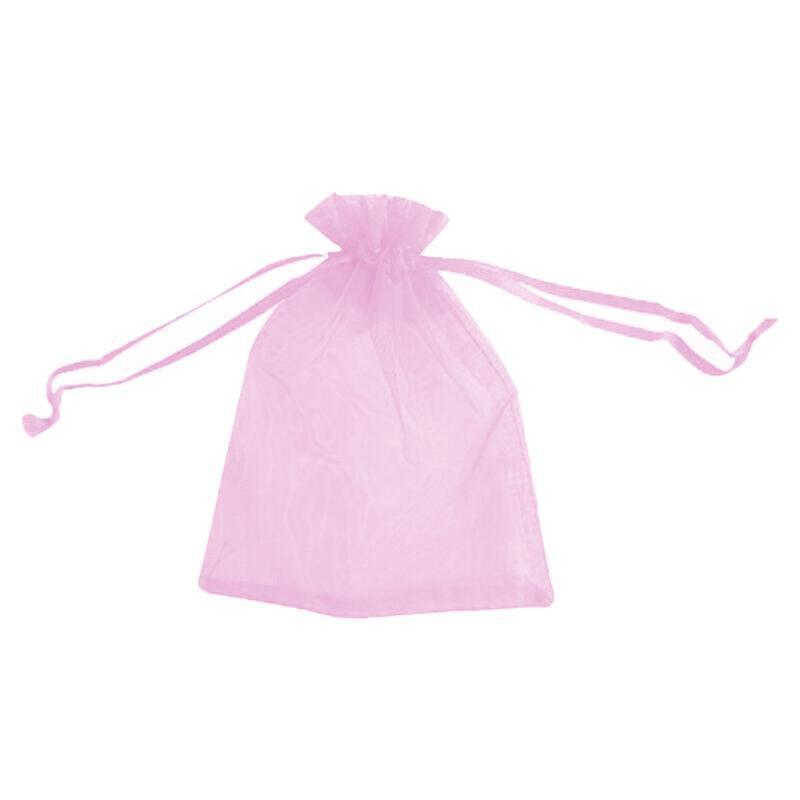 50PCS Organza Bag Sheer Bags Jewellery Wedding Candy Packaging Sheer Bags 9*12 cm - Rose Red/50PCS