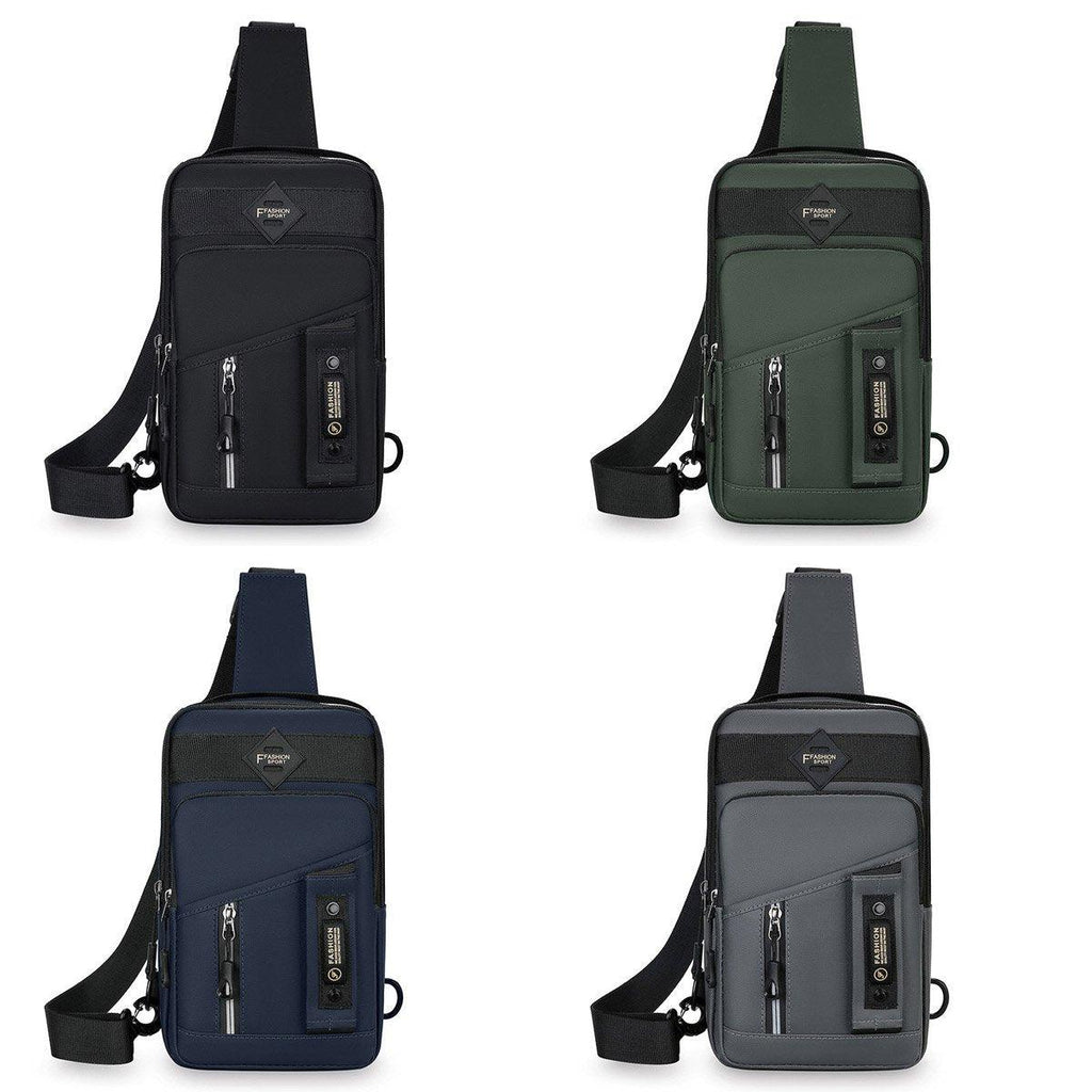Casual Multifunctional Crossbody Bag for Men Travel Outdoor Hiking and Sports - Black