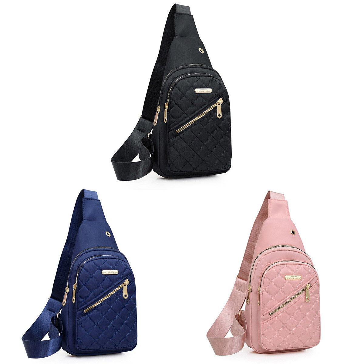 Chest Bag Crossbody Sports Bag Simple Casual Crossbody Bag for Travel Outdoor - Dark Blue