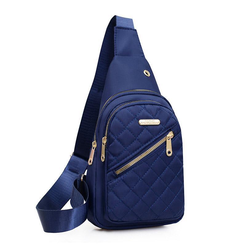 Chest Bag Crossbody Sports Bag Simple Casual Crossbody Bag for Travel Outdoor - Dark Blue
