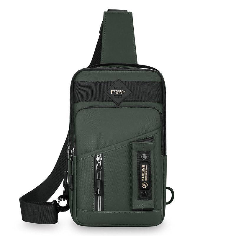Casual Multifunctional Crossbody Bag for Men Travel Outdoor Hiking and Sports - Green