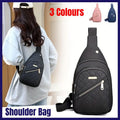 Chest Bag Crossbody Sports Bag Simple Casual Crossbody Bag for Travel Outdoor - Pink