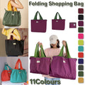 Ultra-Light Foldable Large Capacity Portable Shopping Bag with Drawstring Mouth - Royal Blue - L