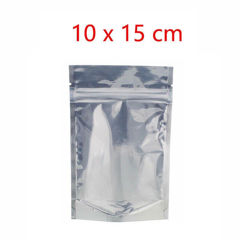 Clear Aluminum Foil Mylar Stand Up Retail Bags Zip Lock Pouches Pouch Packaging - 16*24+4CM-50PCS