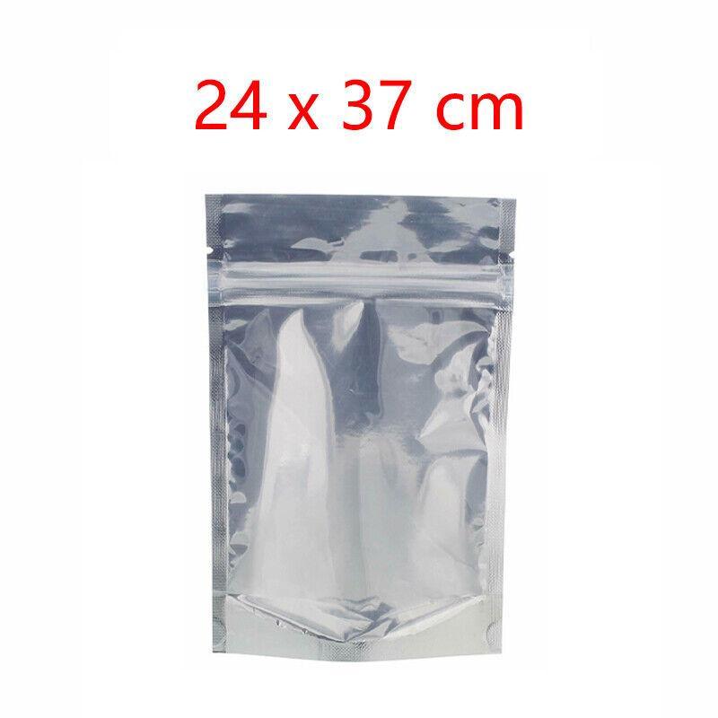 Clear Aluminum Foil Mylar Stand Up Retail Bags Zip Lock Pouches Pouch Packaging - 20*30+4CM-50PCS