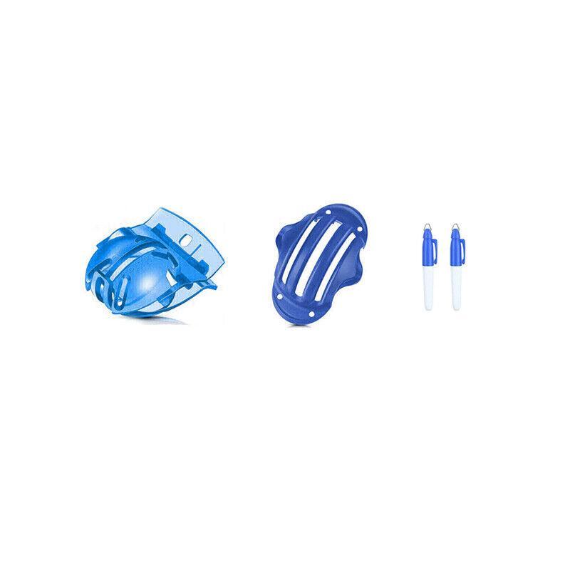 Sports Alignment Golf Ball Marker 3 Line Tool Drawing Liner Set Stencil Au Stock - Black