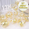 10/100X 30Cm Confetti Glitter Balloons for Party & Wedding - 30cm Green *10pcs