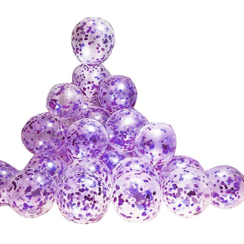 10/100X 30Cm Confetti Glitter Balloons for Party & Wedding - 30cm Rose Red *100pcs