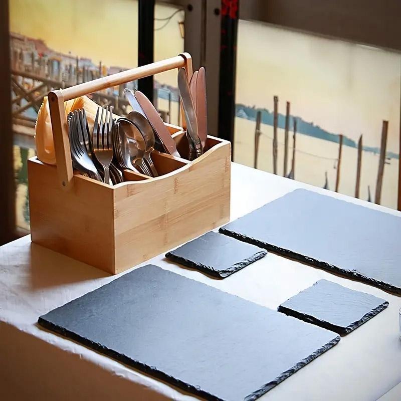 Portable Bamboo Storage Box Fruit Basket Organizer Multi Purpose Storage Basket