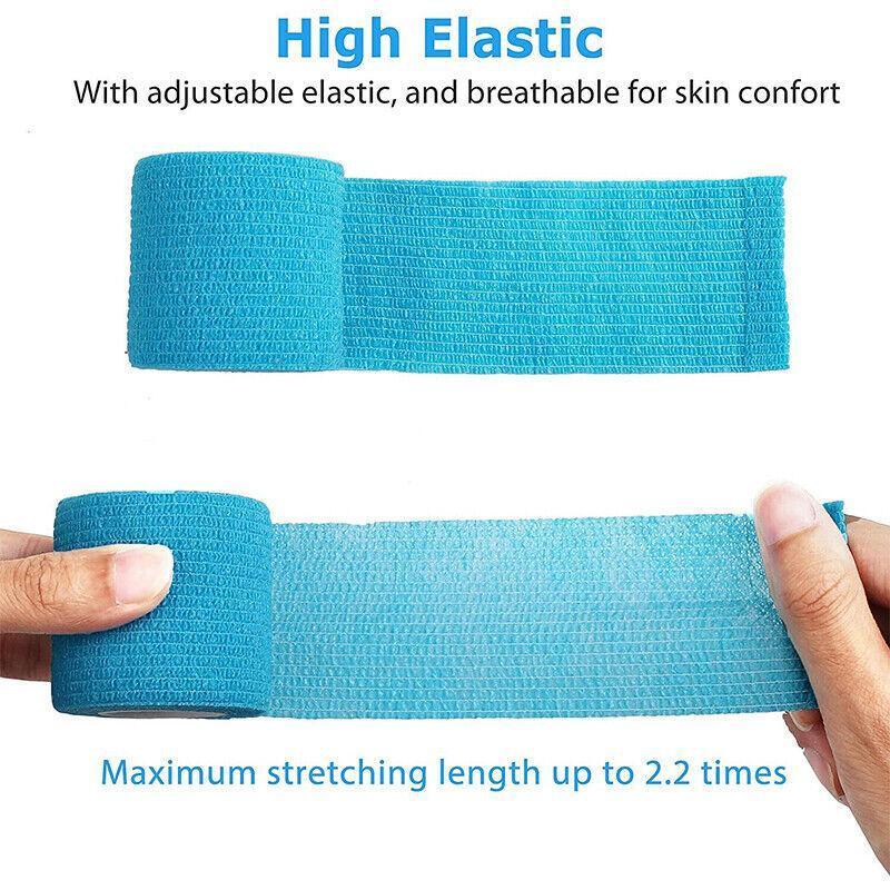 12 Pack Self Adhesive Cohesive Wrap Bandage for Pets and Everyday Protection - 12PCS(10CM*4.5M)