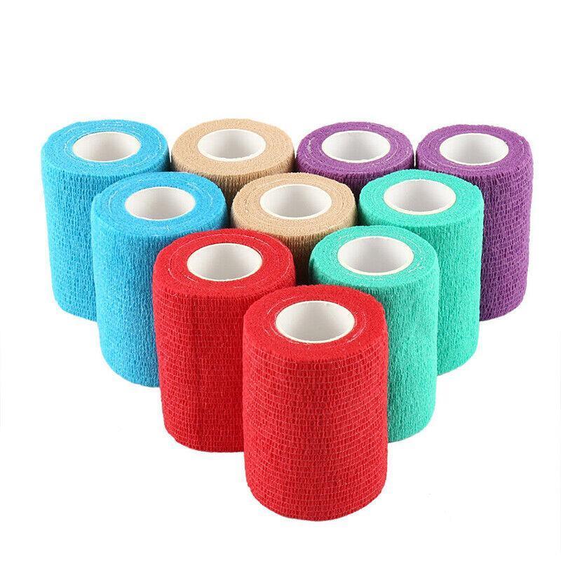 12 Pack Self Adhesive Cohesive Wrap Bandage for Pets and Everyday Protection - 12PCS(5CM*4.5M)
