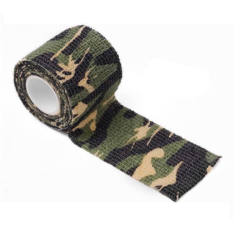 4 Roll Tape Army Camo Wrap Rifle Gun Shooting Hunting Camouflage Stealth Webbing - Grass Camouflage