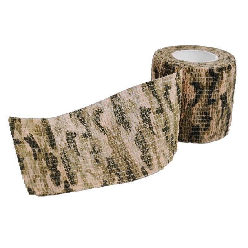 4 Roll Tape Army Camo Wrap Rifle Gun Shooting Hunting Camouflage Stealth Webbing - Grass Camouflage