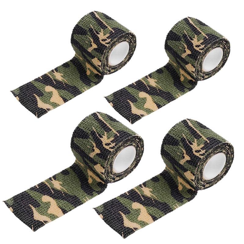4 Roll Tape Army Camo Wrap Rifle Gun Shooting Hunting Camouflage Stealth Webbing - Grass Camouflage