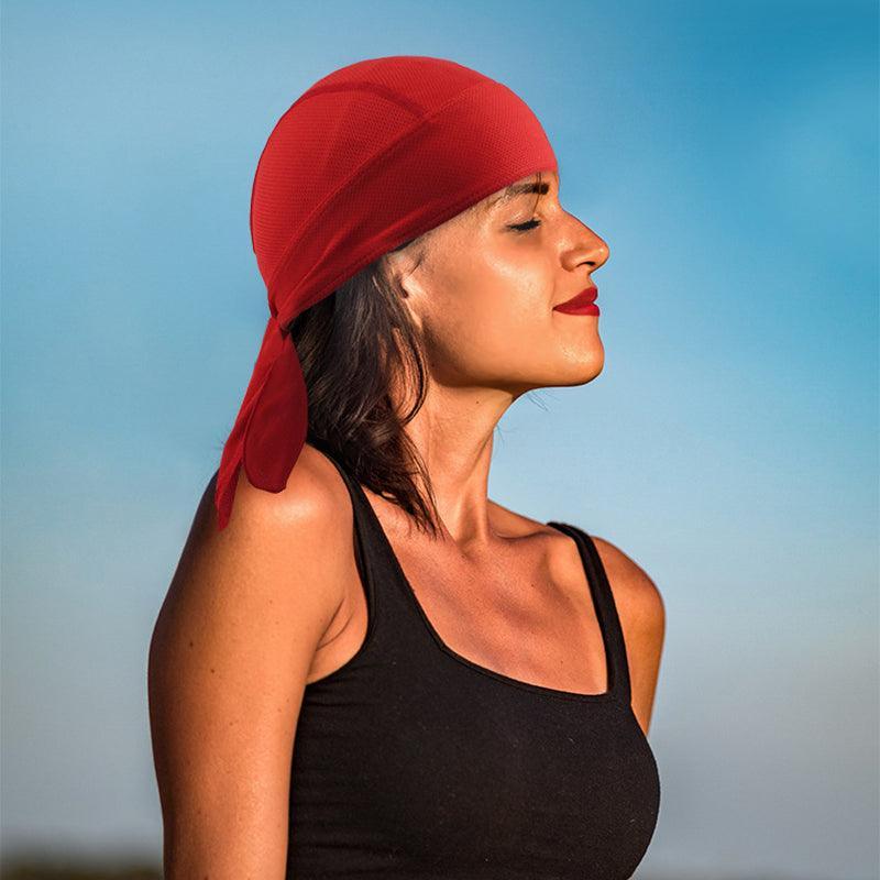 Durag Bandanna Cap Cycling Head Wraps Skull Cap Scarves Caps Motorcycle Sports - Purple