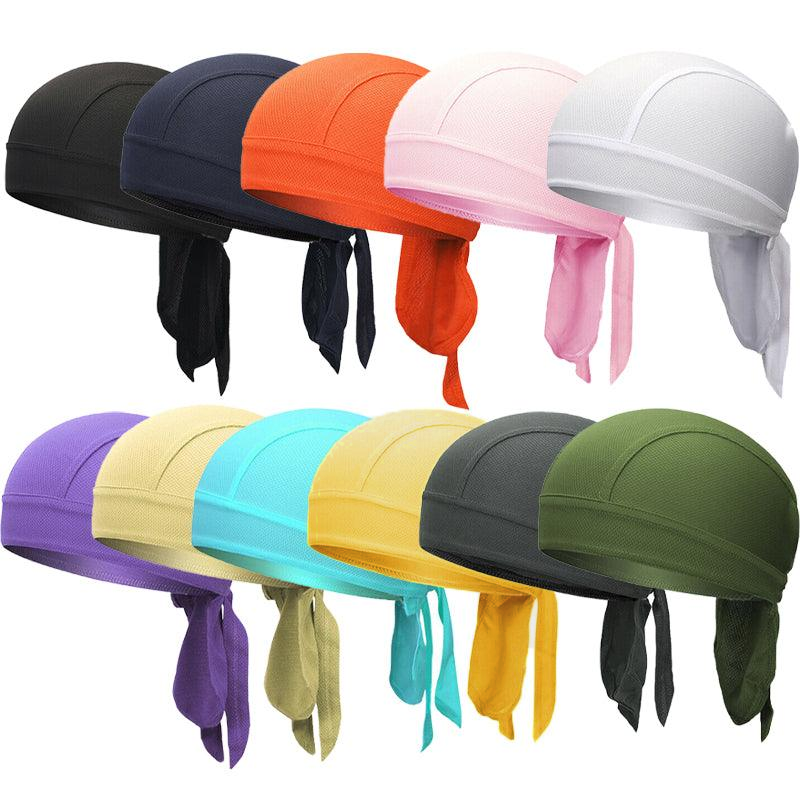 Durag Bandanna Cap Cycling Head Wraps Skull Cap Scarves Caps Motorcycle Sports - Yellow