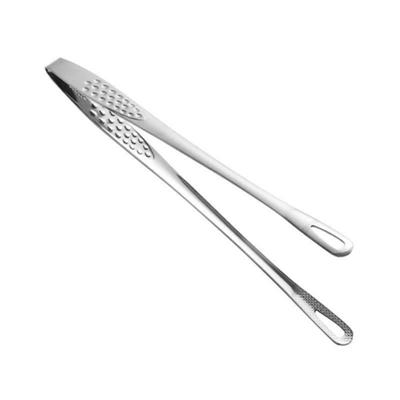 24/28Cm Stainless Steel Kitchen Grill Straight Tweezers Bbq Food Tongs Tools - 24CM
