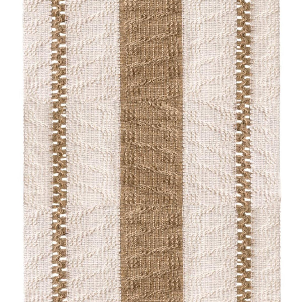 Cotton Linen Table Runner with Knot Tassel Bed End Towel Long Tablecloth Mat - Beige