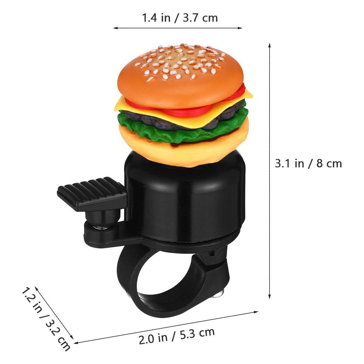 Cute Food Style Bicycle Bell Loud and Fun Handlebar Accessory - Hamburger