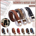 Ladies Leather Belt Classic Buckle Fashion Waist Strap for Jeans Dresses Casual - Blue
