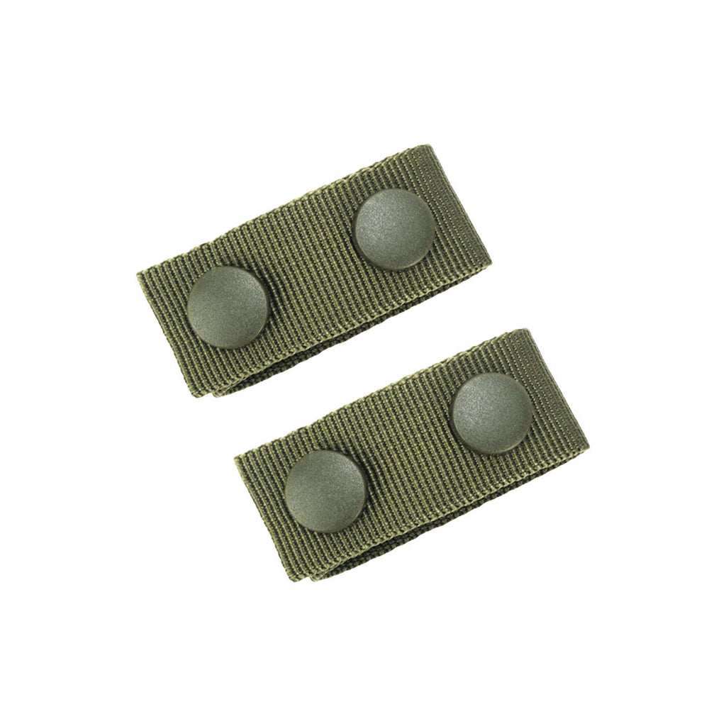 2PCS Outdoor Tactical Belt Loop Snap On Retainer Buckle Clip Holder Hiking Gear - Black