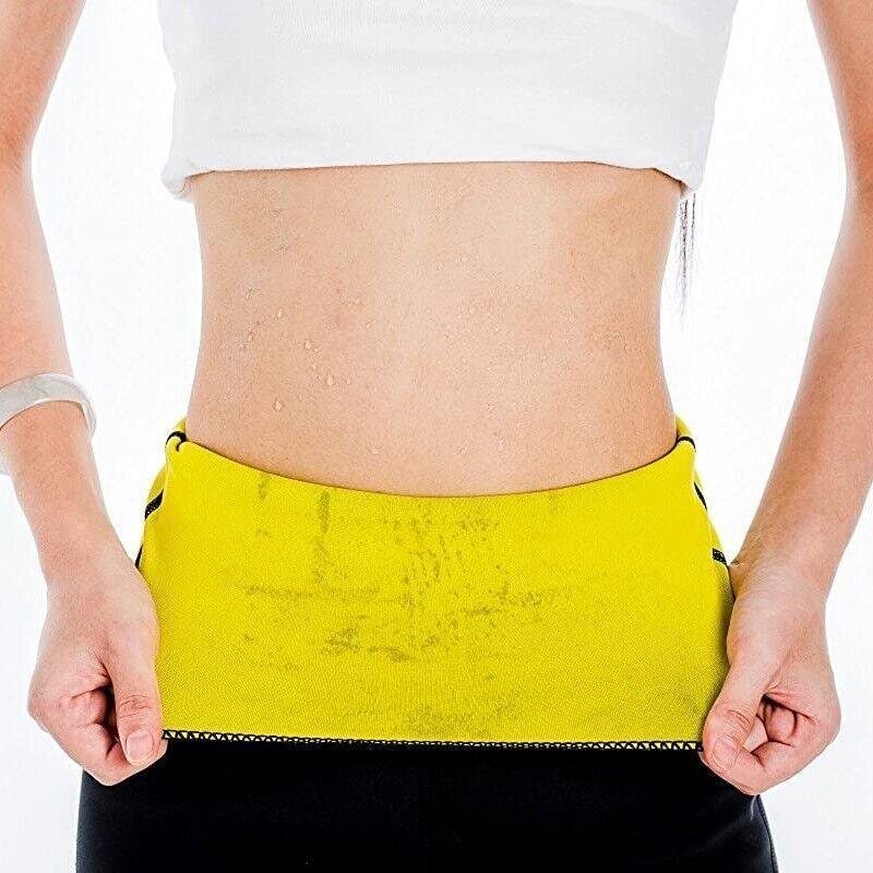 Hot Fit Body Shaper Slimming Belt Waist Trainer Tummy Trimmer Sweat Fat Burn Oz - 2XL