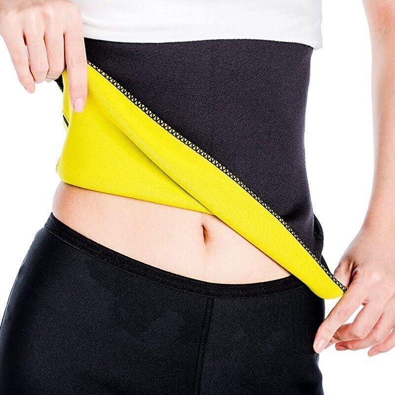 Hot Fit Body Shaper Slimming Belt Waist Trainer Tummy Trimmer Sweat Fat Burn Oz - 3XL