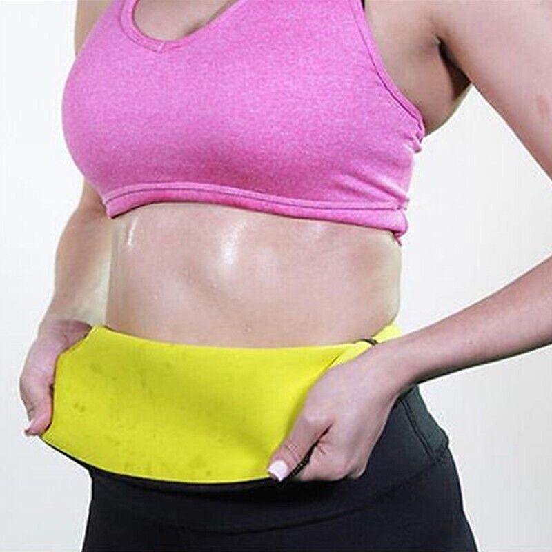 Hot Fit Body Shaper Slimming Belt Waist Trainer Tummy Trimmer Sweat Fat Burn Oz - XL