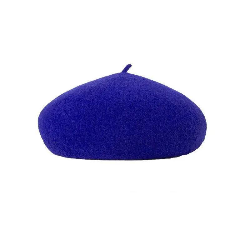 Women Ladies Beanie Wool French Beret Newsboy Hat Cap Winter Warm Hats Girls - Beige
