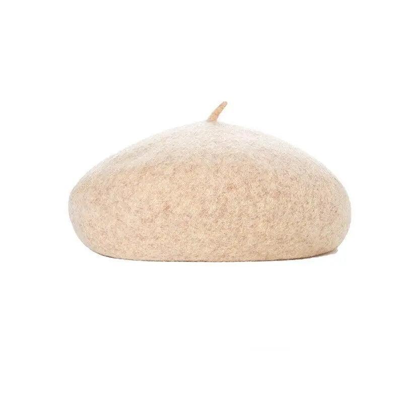 Women Ladies Beanie Wool French Beret Newsboy Hat Cap Winter Warm Hats Girls - Black