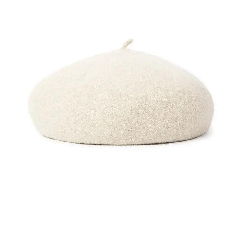 Women Ladies Beanie Wool French Beret Newsboy Hat Cap Winter Warm Hats Girls - Purple