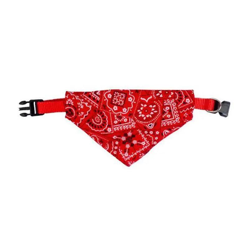 L Adjustable Pet Dog Bandana Collar Triangle Scarf For Puppy Cat Neckerchief - Black