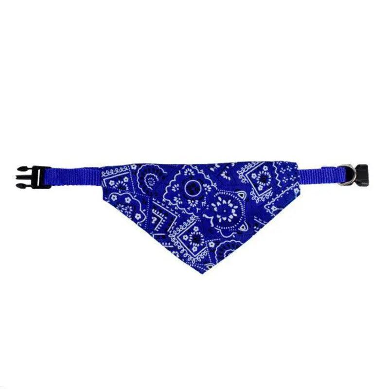 L Adjustable Pet Dog Bandana Collar Triangle Scarf For Puppy Cat Neckerchief - Black