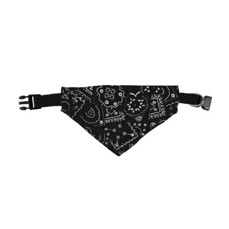 L Adjustable Pet Dog Bandana Collar Triangle Scarf For Puppy Cat Neckerchief - Pink