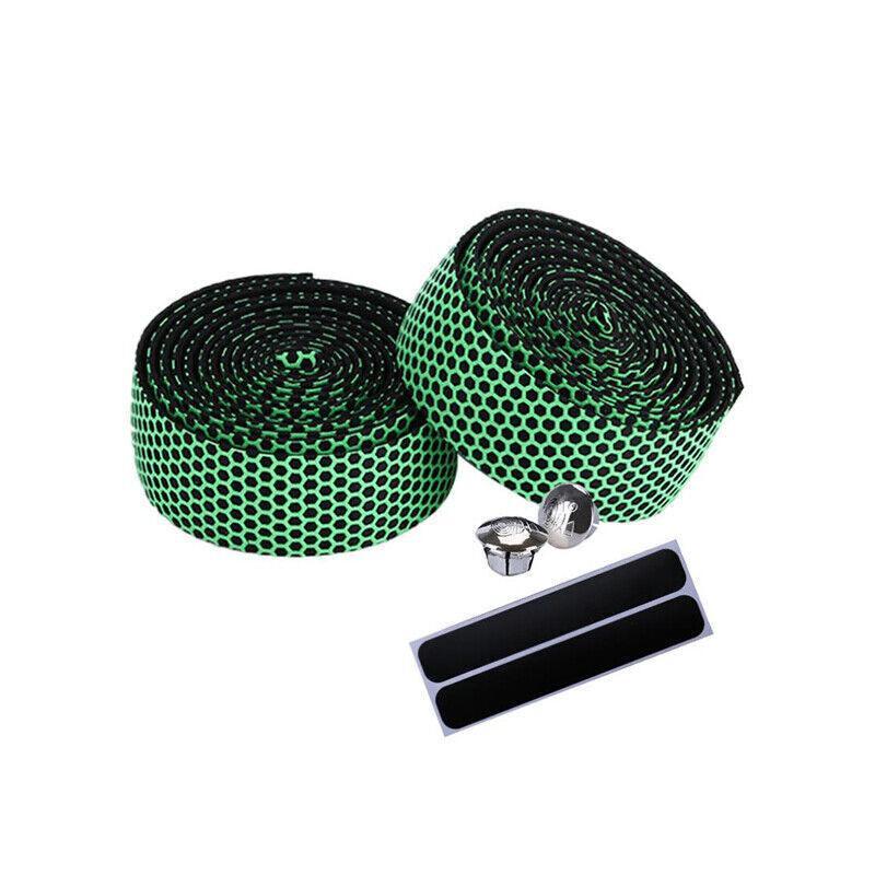 2X Thick Bicycle Handlebar Tape Bar Drop Wrap Mtb Road Bike Anti-Slip Punch - Blue