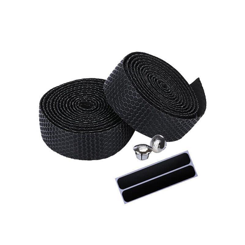 2X Thick Bicycle Handlebar Tape Bar Drop Wrap Mtb Road Bike Anti-Slip Punch - Blue