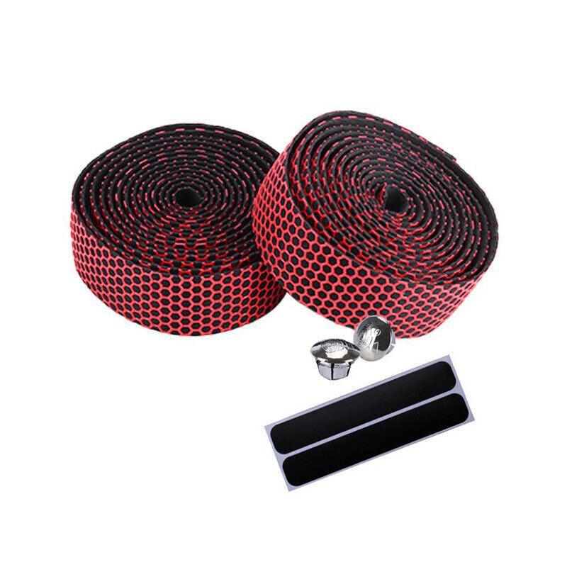2X Thick Bicycle Handlebar Tape Bar Drop Wrap Mtb Road Bike Anti-Slip Punch - Green