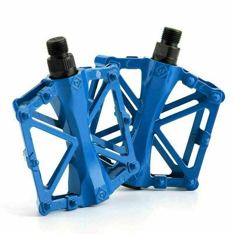 Bike Pedals Alloy Mountain Road MTB Colored Bicycle Nonslip Cycling Pedals 9/16" - Green