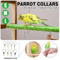 Parrot Neck Collar Stainless Steel Bird Chain Training Adjustable Bird Leash - S-Diameter 1.6cm