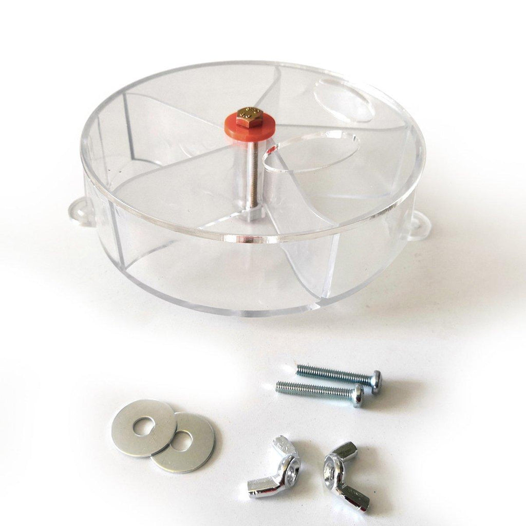 Parrot Foraging Toy Bird Chew Wheel Food Dispenser Divider Box Cage Accessory - Purple