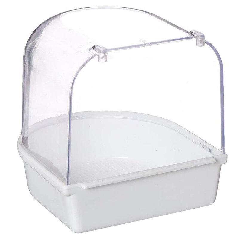 Bird Water Bath Tub For Pet Cage Hanging Bowl Parrot Birdbath Pet Cleaning - Blue