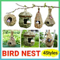 Qttie Bird Nest Breeding Box House Bed Cage Hut Cave Canary Finch Budgie Parrot - Treehouse