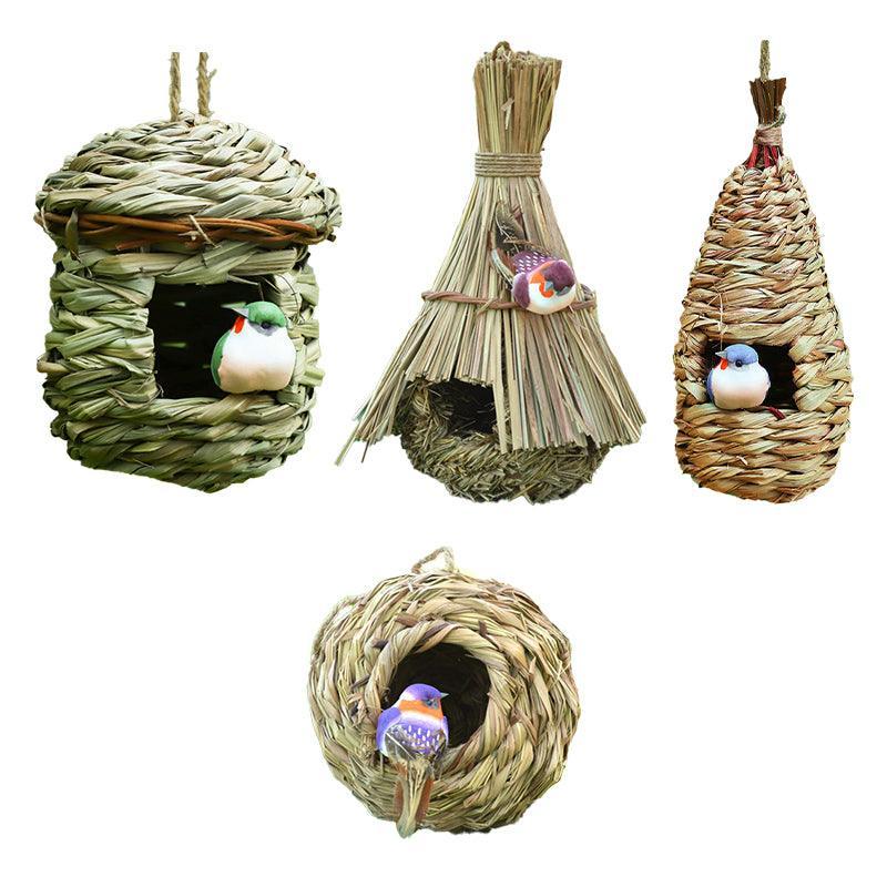 Qttie Bird Nest Breeding Box House Bed Cage Hut Cave Canary Finch Budgie Parrot - Treehouse