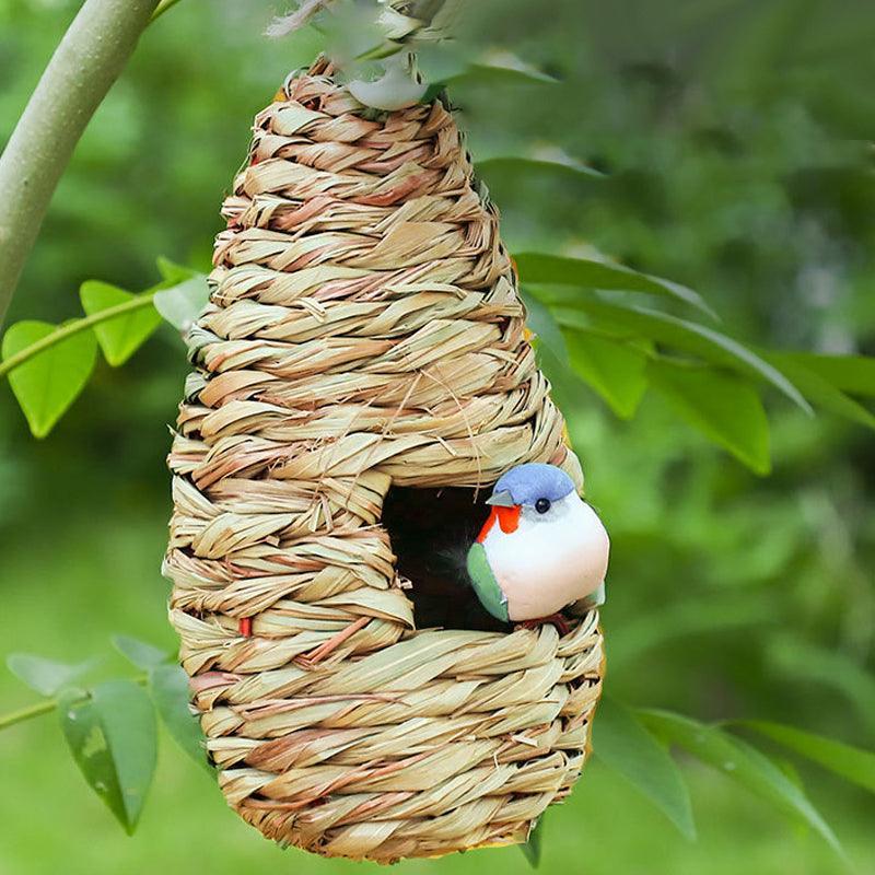 Qttie Bird Nest Breeding Box House Bed Cage Hut Cave Canary Finch Budgie Parrot - Treehouse