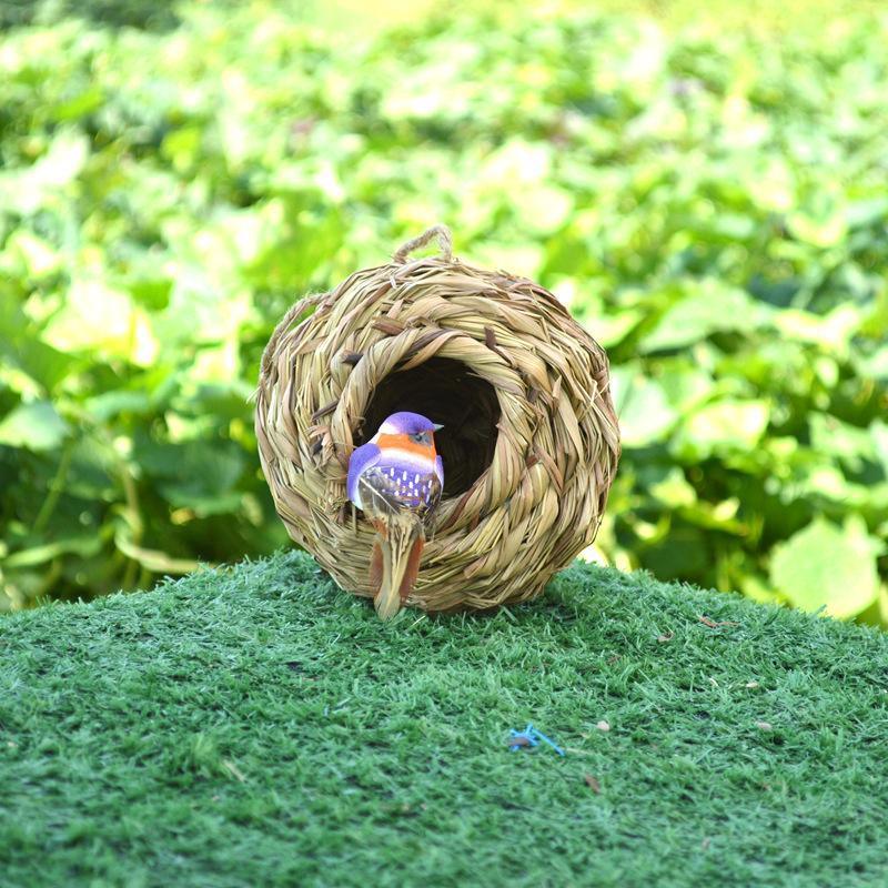 Qttie Bird Nest Breeding Box House Bed Cage Hut Cave Canary Finch Budgie Parrot - Treehouse