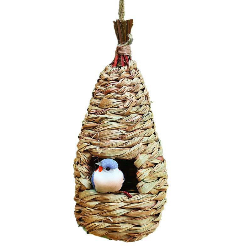 Qttie Bird Nest Breeding Box House Bed Cage Hut Cave Canary Finch Budgie Parrot - Treehouse
