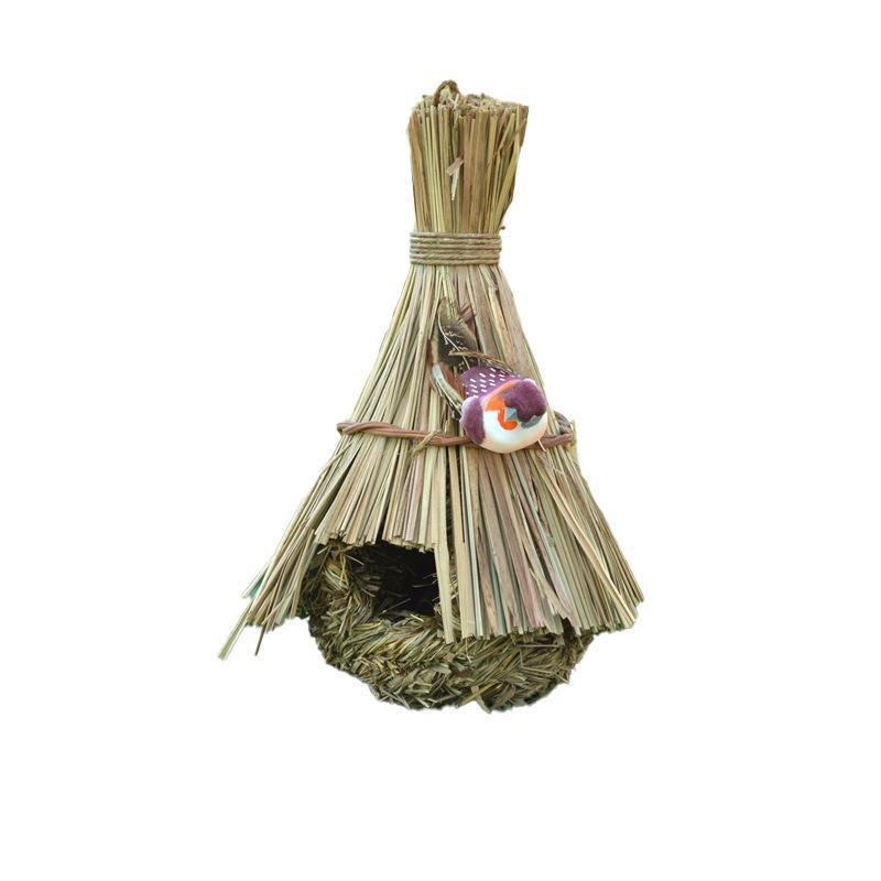 Qttie Bird Nest Breeding Box House Bed Cage Hut Cave Canary Finch Budgie Parrot - Water drop