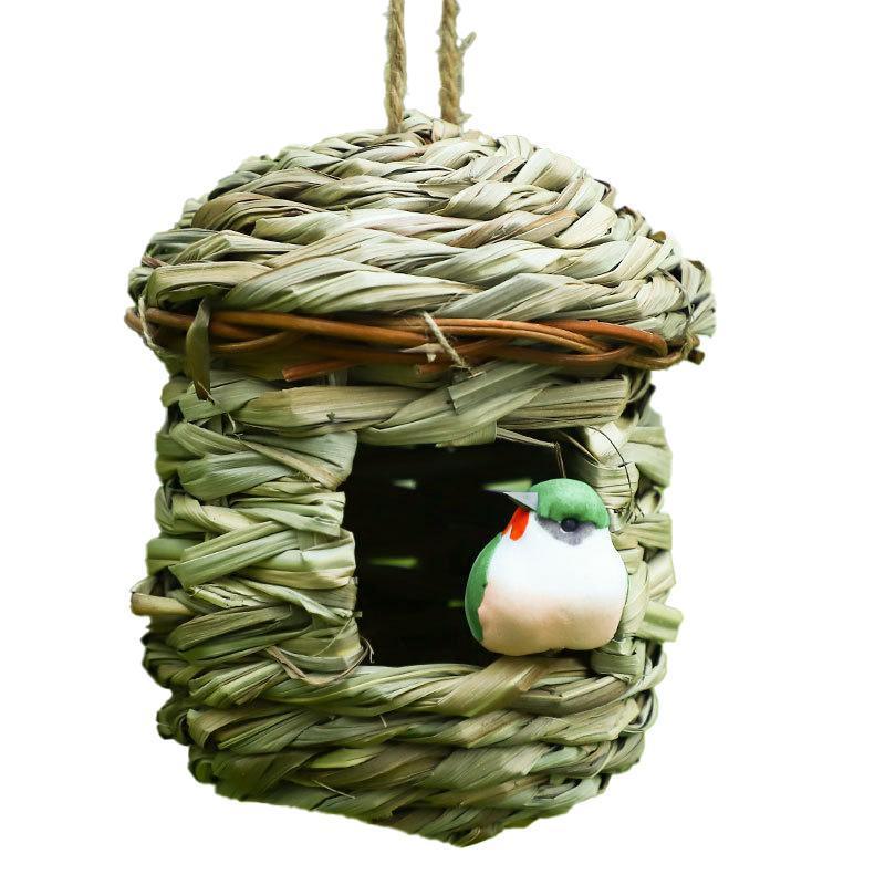 Qttie Bird Nest Breeding Box House Bed Cage Hut Cave Canary Finch Budgie Parrot - Water drop