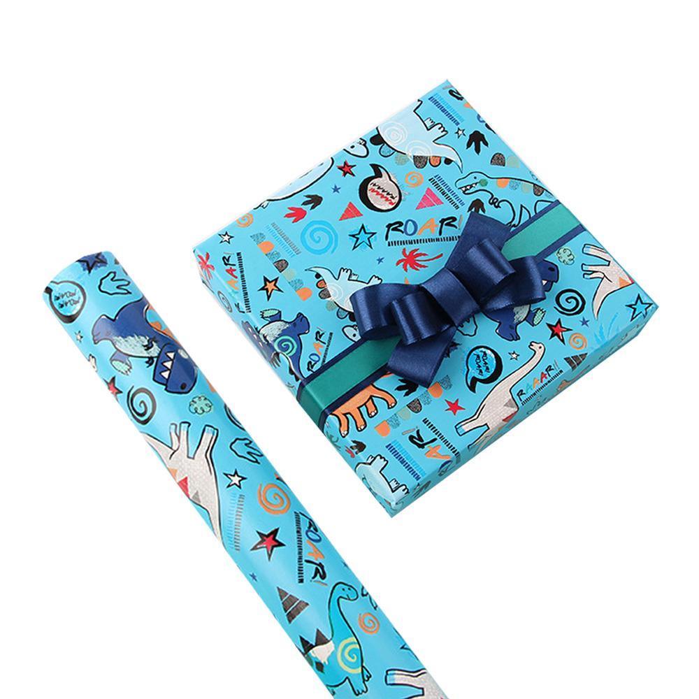 20pcs Cute Animal Cartoon Gift Wrapping Paper for Toys Bookskin and Crafts - Striped Birthday-20PCS