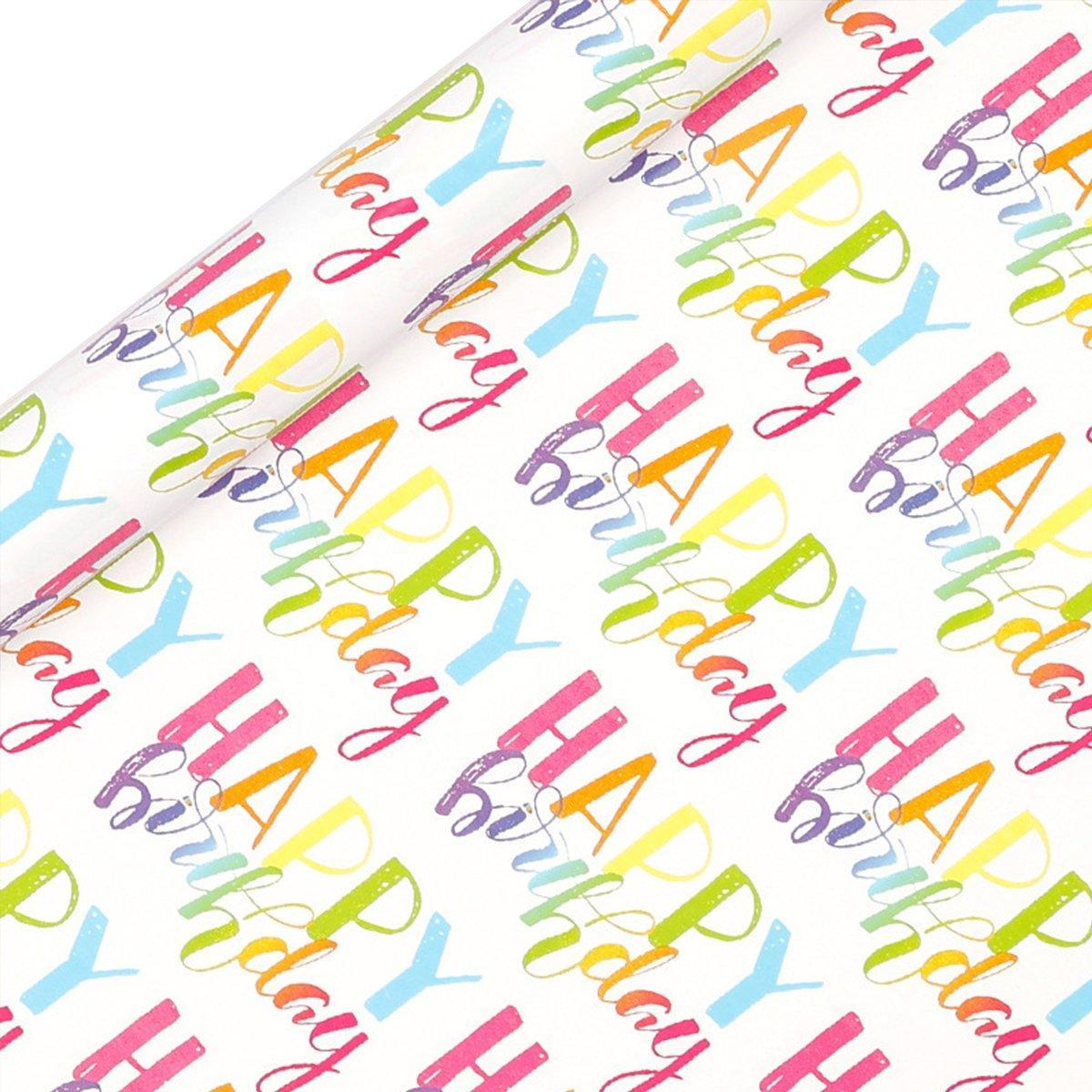 3 Pack Colorful Celebration with Premium Present Wrapping Paper - QQLW